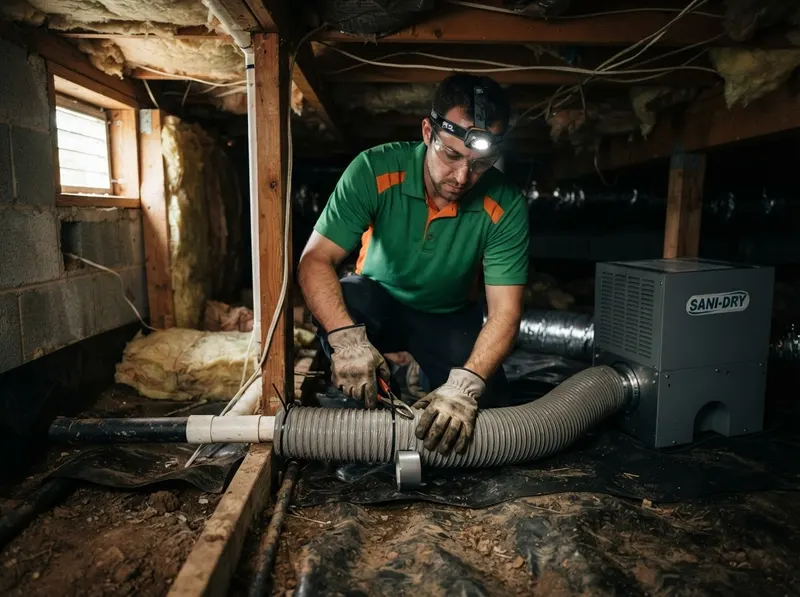 Residential Crawlspace Moisture Remediation and Dehumidification in Charlotte, NC
